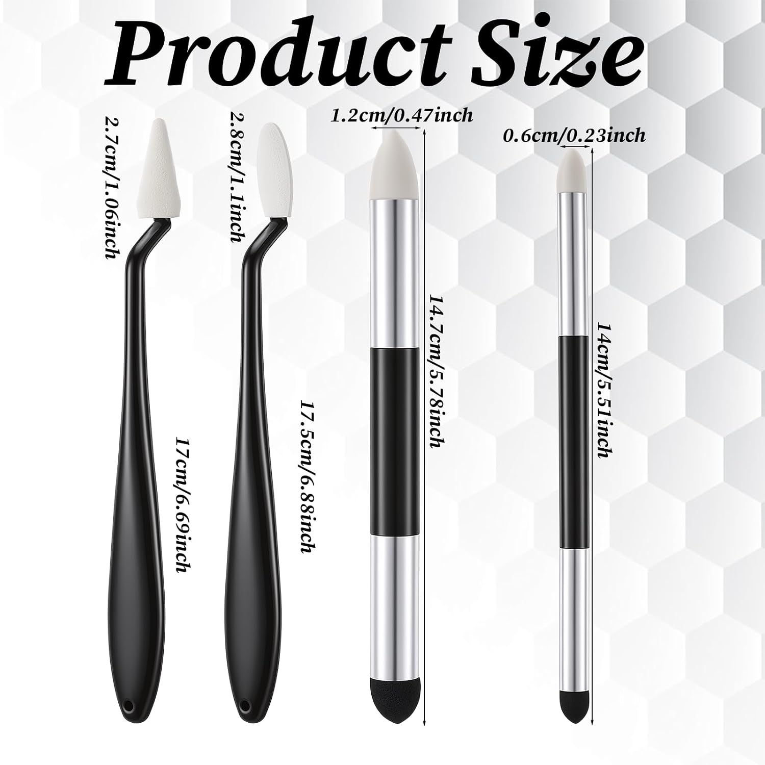 Thinp 24 Pcs Blending Stump Sponge Pen, Oil Pastel Blending Tools with Sponge Head Dual Tip Oil Pastel Blender Sponges Washable Sketch Rubbing Sponges for Drawing Lightening & Highlight