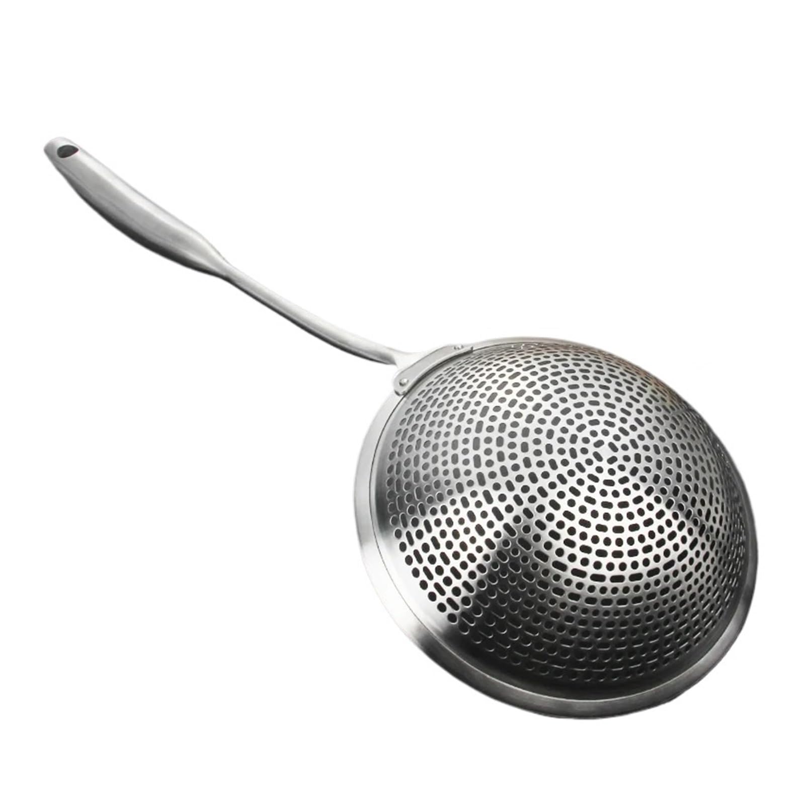 Schaumlöffel, Sieb, Frittierkorb, Nudelsieb, Teigtaschensieb, Küchenhelfer aus Edelstahl 304(18cm)