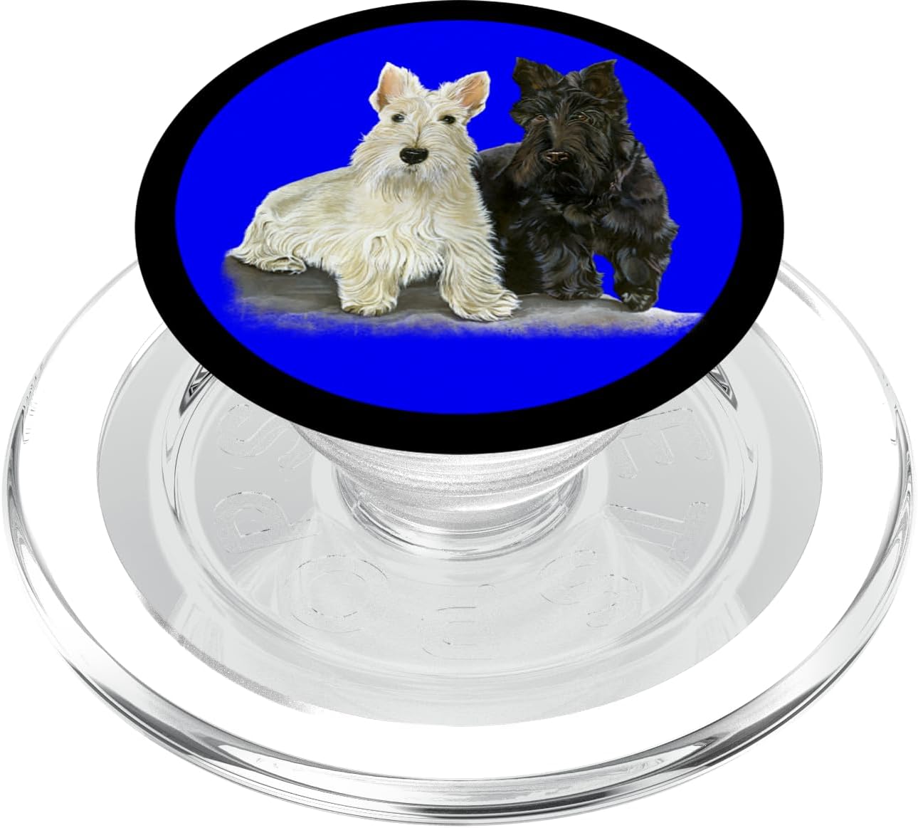 Cute Scottish Terrier Dog Owner Portrait Art Design Gift PopSockets MagSafe PopGrip for iPhone