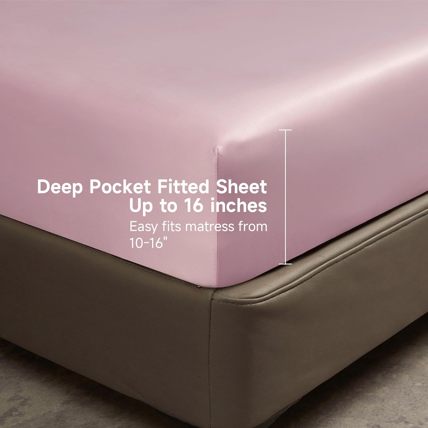 2 Pcs Cooling Fitted Sheet Twin Blush Pink, 100% Viscose Derived from Bamboo Bed Bottom Fitted Sheet Set with Elastic Deep Pocket, Summer Soft Breathable Silky Smooth Mattress Protector Cover