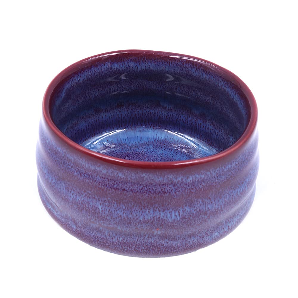 Ciotola per tè tradizionale giapponese Chawan, realizzata a mano in Giappone, colore: Viola Rosso