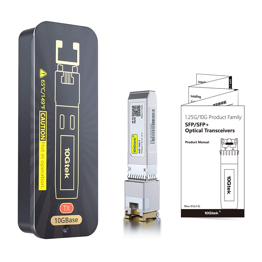 10Gb/s SFP Singlemode Transceiver(10km, 1310nm), 10Gbase SFP LR LC Module for Cisco SFP-10G-LR, Ubiquiti, Netgear, D-Link, TP-LINK, Zyxel, Qnap Nas, Mikrotik and Other Open Switch,[2 Pack