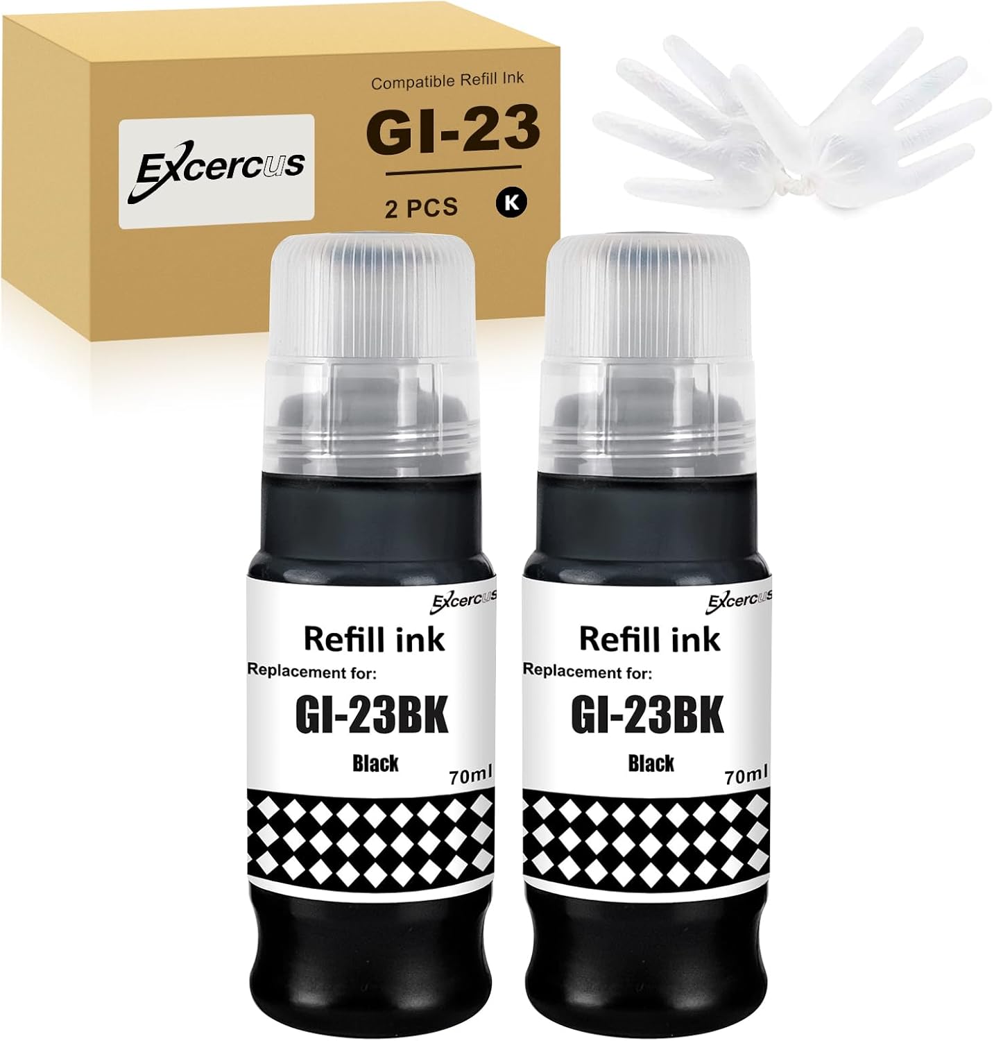 Printer Ink Refill Canon GI-23 Ink Refill Replacement - 6 Pack Bottles ...