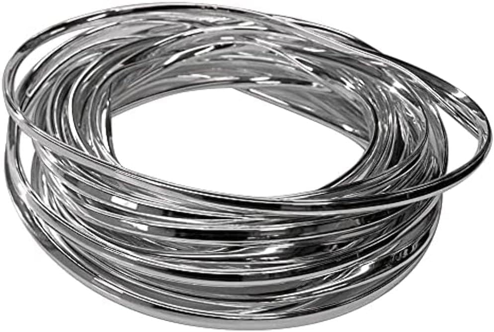 Cowles Chrome Truck Edge Trim, 50ft PVC ProtektoTrim, self-adhesive, UV-protected, durable, protects edges from scratches, dings, rust. Easy install, USA-made.