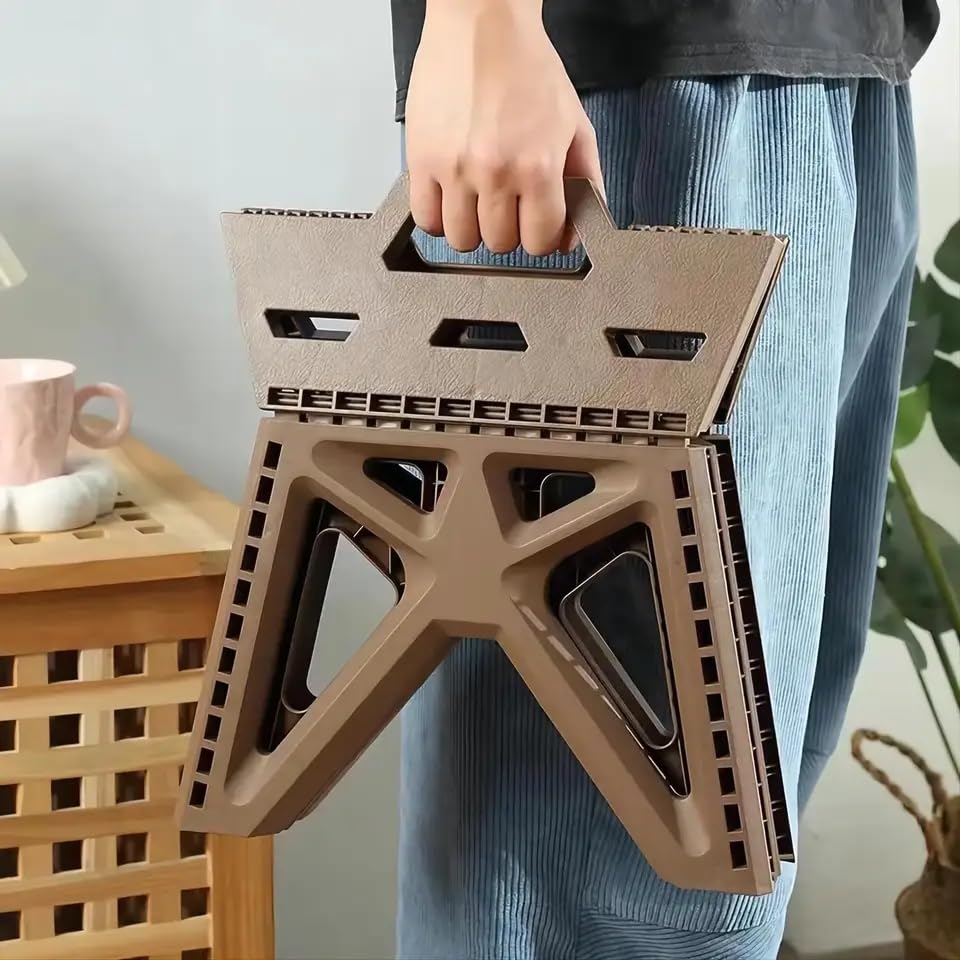 FAVHOME Folding Stool for Adults & Kids | Anti-Slip, Portable Stool | Opens with One Flip | Safe for Kitchen, Bathroom, Bedroom | Compact & Lightweight Folding Chair for Home, Travel & Outdoor Use - Image 2 thumbnail