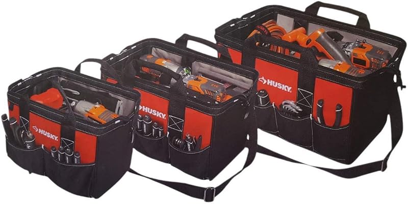 18 in., 15 in. and 12 in. Tool Bag Combo in Red