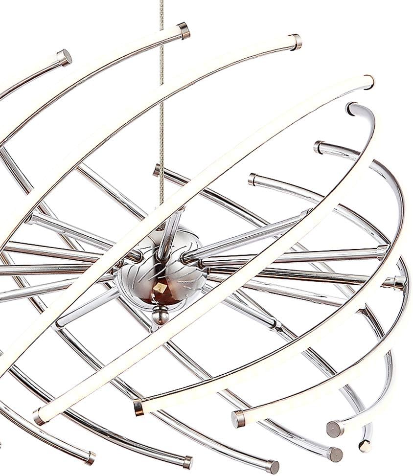 Maxax LED Chandelier 3.8W LED Pendant Light with 12 Tubes,Cord &Tube Adjustable for Dining Room,Bathroom, Bedroom,Living Room