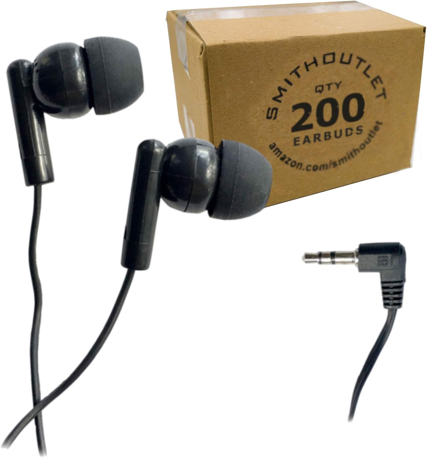 SmithOutlet 200 Pack Classroom Student Testing Headphones Earbuds in Bulk