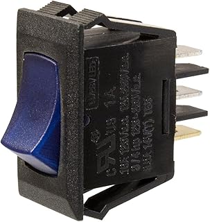 Creative Products Group Rocker Switch with Blue Light for RVs, Black