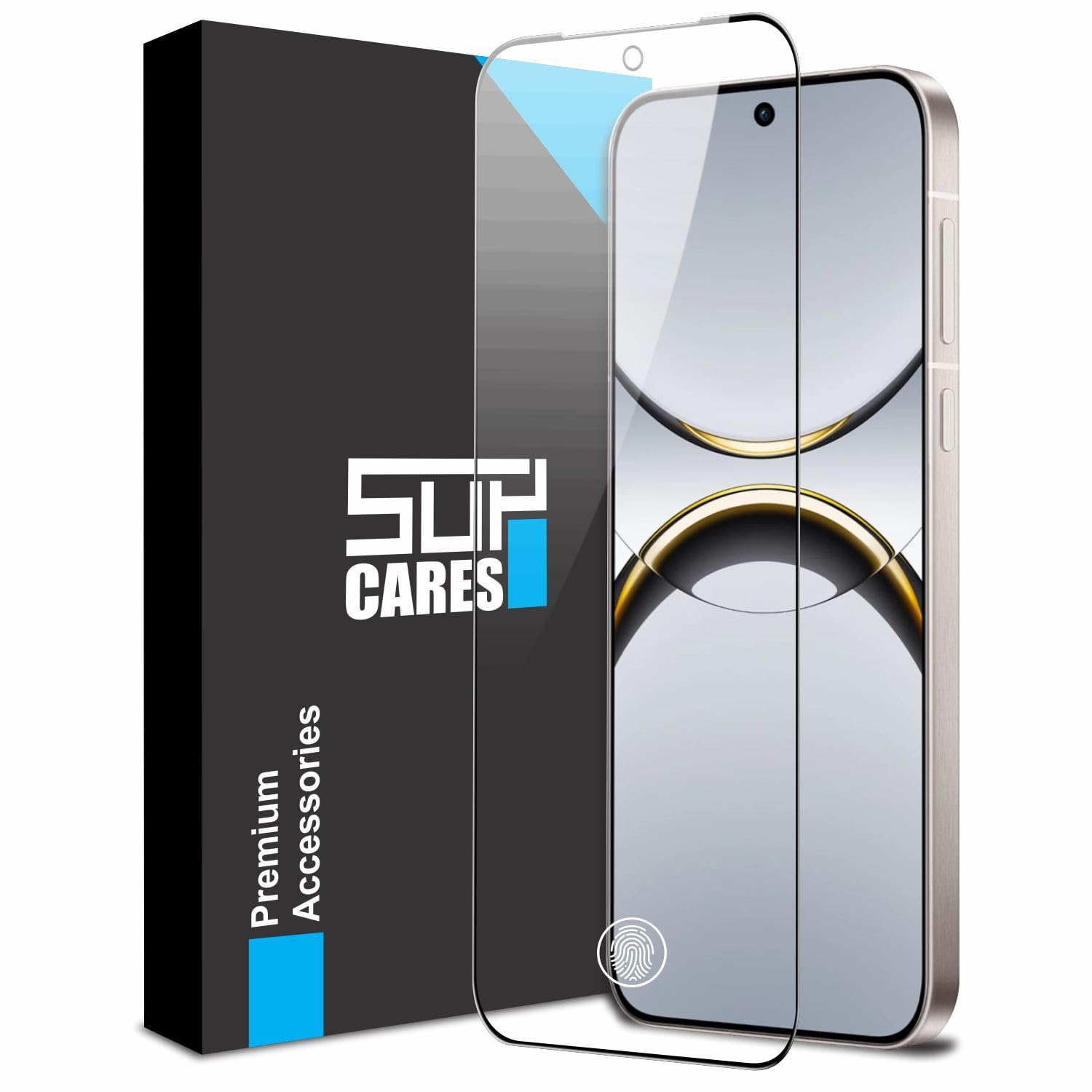 SupCares Tempered Glass for Oppo Find X8 (6.59 Inch) With Installation Kit | 9H Edge to Edge Screen Protector | Black