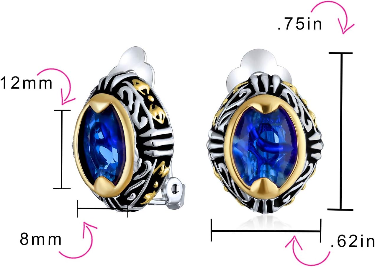 Bali Balinese Black Clear Crystal Vines Scroll Half Hoop Clip On Earrings Non Pierced Ears For Women Black Oxidized Silver Plated - Image 4