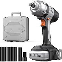 LiTHELi 20V Cordless Impact Wrench Kit with 2.0Ah Battery, 1/2" Hog Ring Impact Gun, Max 295ft-lbs & 3000IPM, 5 Torque Settings, 5 Sockets & Blow Molded Case, for Car Tire, Home Repair & DIY
