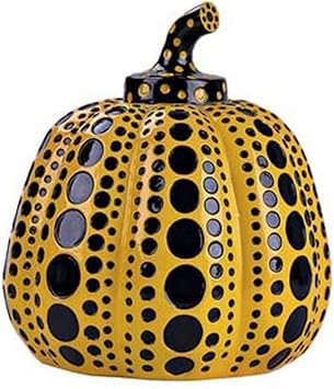 Cestbon Sculpture Decoration Statue Kusama Yayoi Pumpkin Artists Modern Sculpture Dot Art Home Decor Accessories Office Art Wedding Statue,Gold