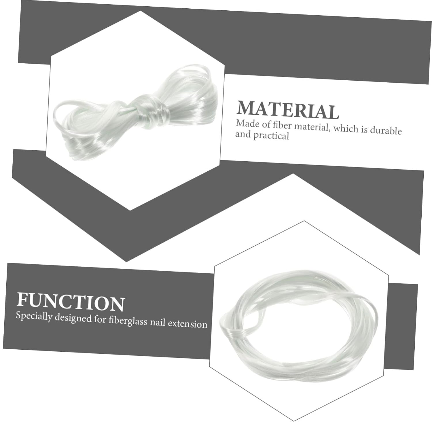 Fiberglass Nail Extension Fiber Strips 1 Bag 2m Adjustable Length