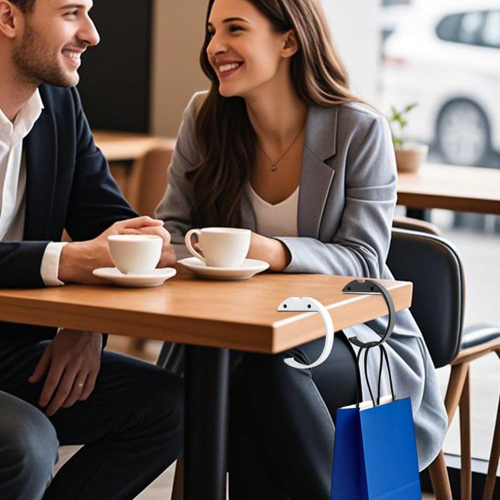 2PCS Purse Hook for Table, C Shape Purse Hanger for Desk, Non-Slip Handbag Holder, Alloy Materials, Hanger Various Heavy Items Desk Hook - Image 8