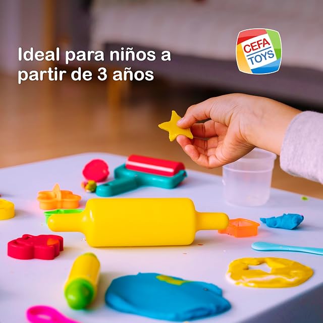 Foto 5 de 7 de Cefa Toys Crayola Pearl Dough - Maletín de Actividades Creativas - Plastilina Sensorial - 4 Botes Brillantes