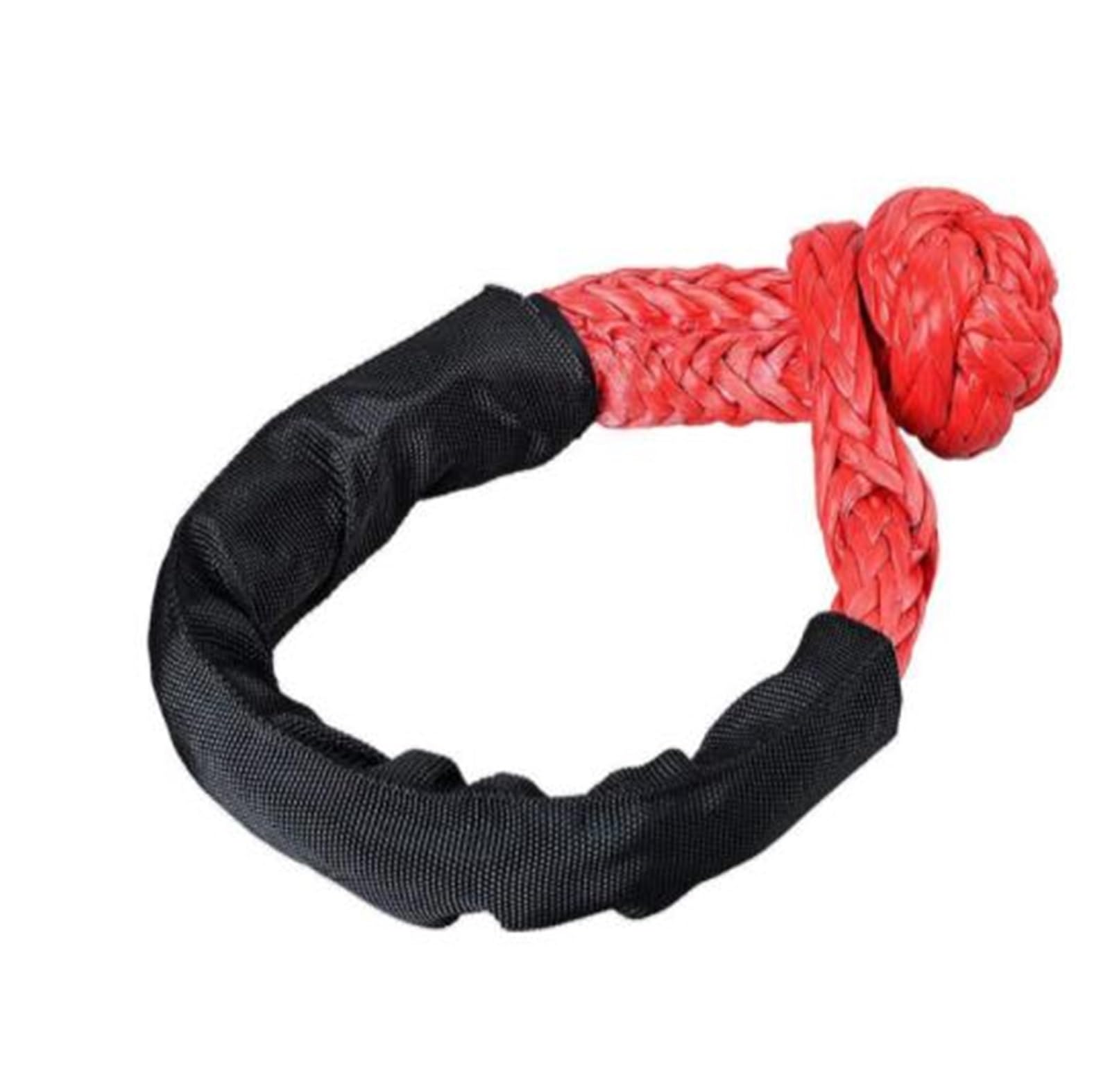 Mthckxjbsuz Rosso Winch Rope, 41,000 Lbs Break Strength Synthetic Soft Shackle 1/2" X 22 Inch Rugged Shackles With Protective Sleeve For Vehicle Recovery(Rosso)