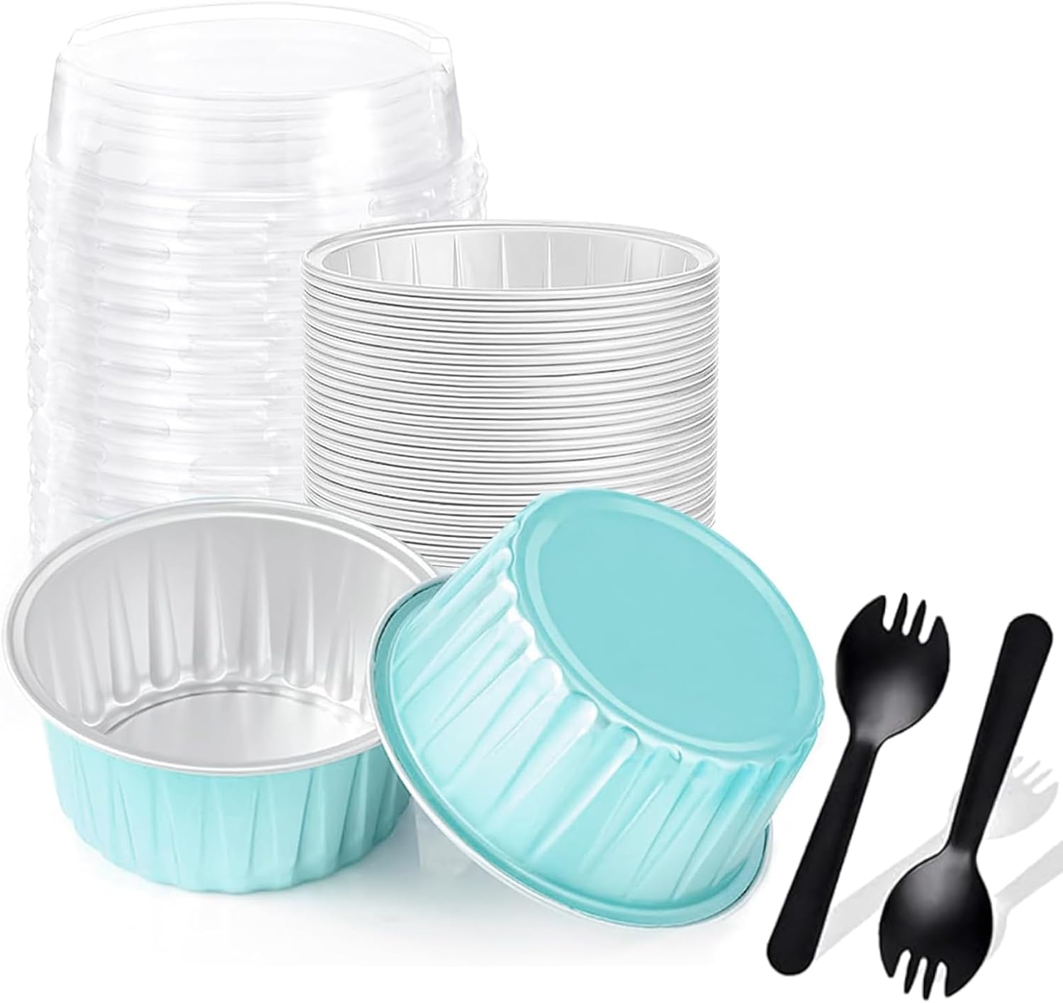 25PCS Round Mini Loaf Pans with...
