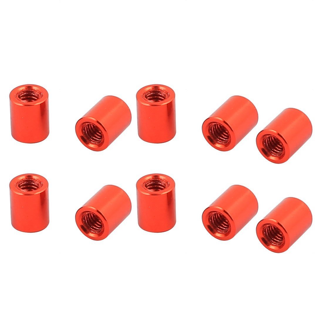 Ubersweet® Imported 10Pcs M3 x 6mm Round Aluminum Column Alloy Standoff Spacer Stud Fastener for Red-image-33