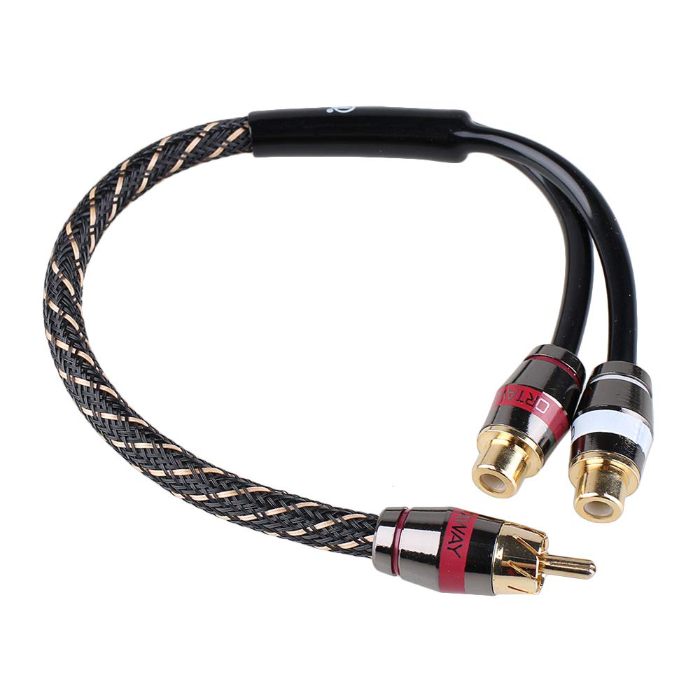 Cavo Splitter RCA 1 Maschio A 2 Femmine A Y 30 Cm | Adattatore Per Audio Digitale E Subwoofer
