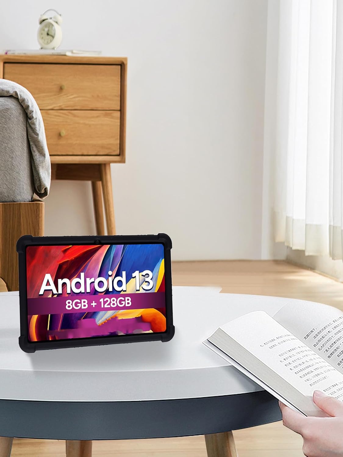 for Fusion5 F202 10.1 Inch Tablet Case,BOVUGAC Soft Silicone Adjustable Stand Shockproof Kids Friendly for Fusion5 F202 10.1" Tablet(Black)