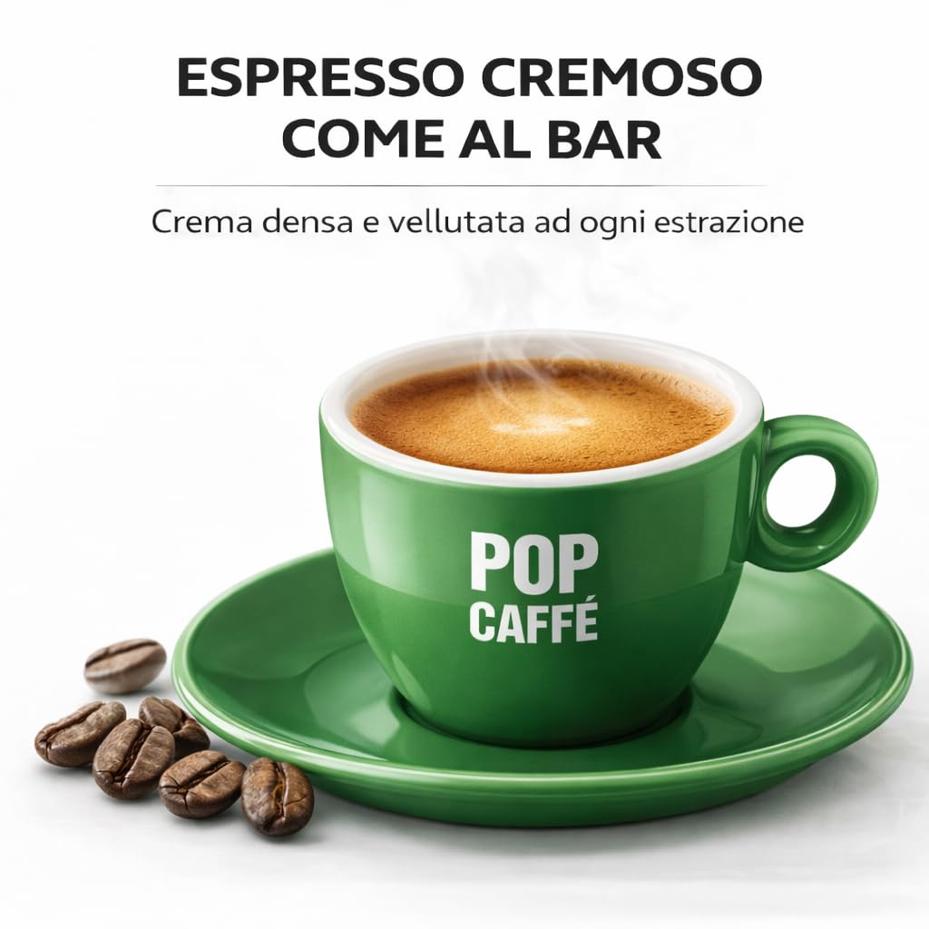 100 Capsule Compatibili Lavazza A Modo Mio – Pop Caffè E-MIO 2 Cremoso – Gusto Intenso e Crema Densa – Miscela Corposa – Confezione Risparmio