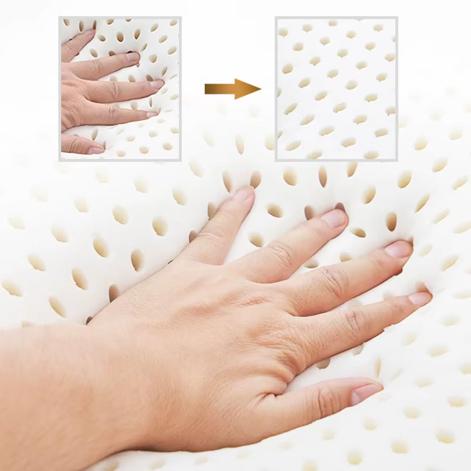 Materac, w 100% naturalny lateks organiczny, oddychający i wygodny, trwały i niełatwy do złożenia, nakładka na materac, materac z naturalnego lateksu,7.5cm,140x200cm(55x79in)