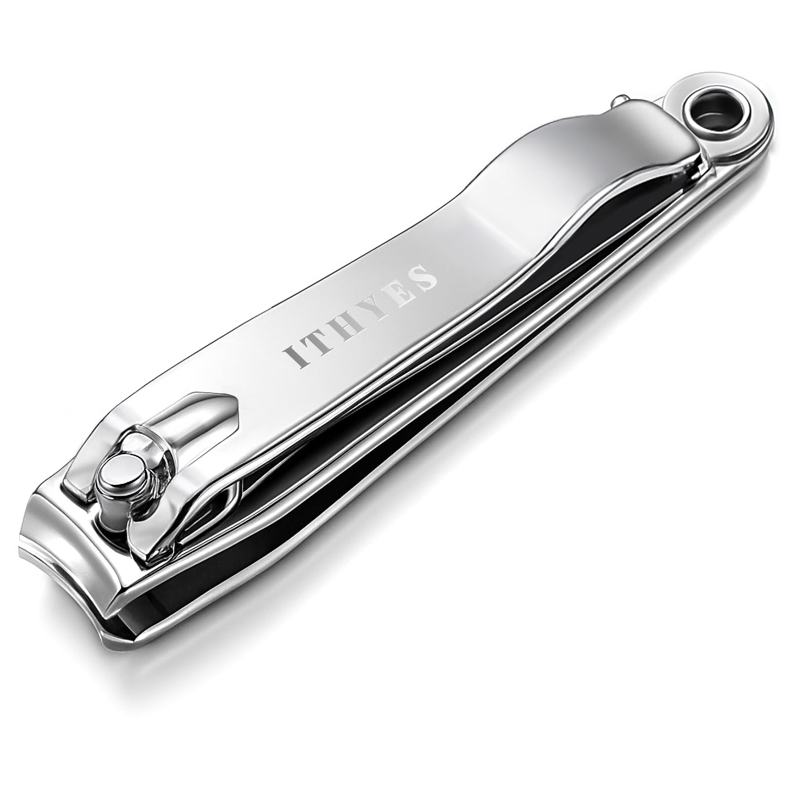 Ithyes Nagelknipser für Finger- und Fußnägel,Nagelzwicker,Großer Nagelschneider,Nail clipper,nagelknipser gelnägel,fingernagel knipser,1 Stück,Silber
