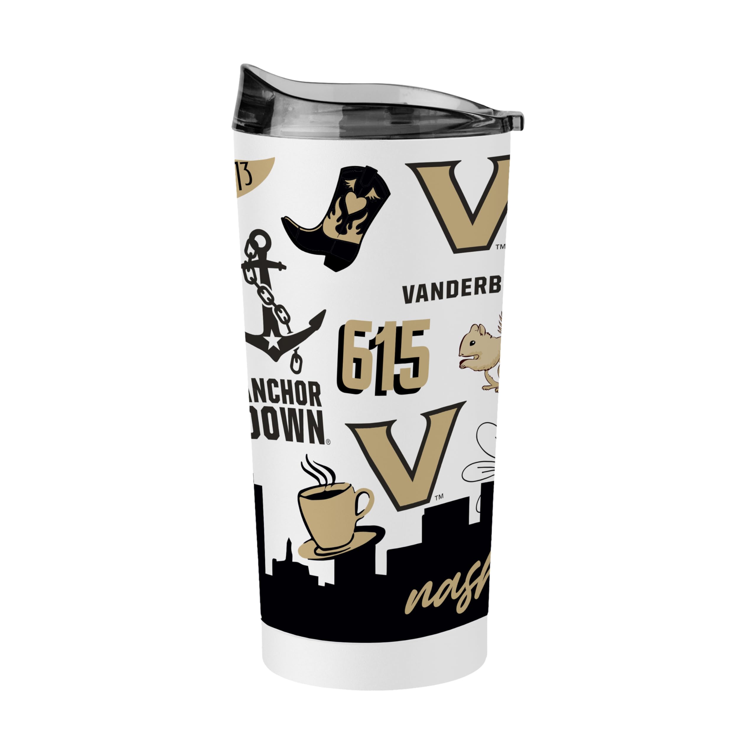 Logo Brands NCAA Native Icons 20 oz Stainless Steel Tumbler – Double Wall Vacuum Insulated