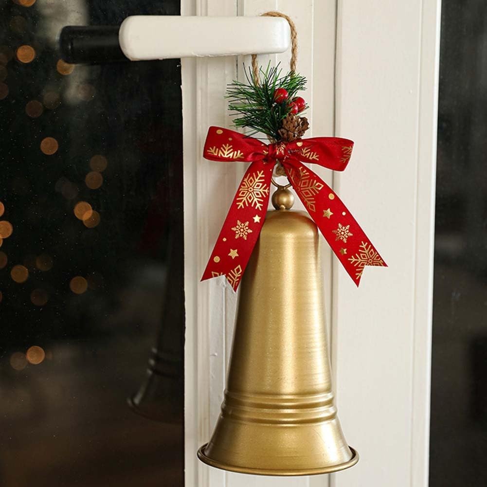Campane di Natale Decorazioni artigianali con campanelle con spago Jingle Bells Decorazione for albero di Natale ，Campane(E)