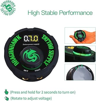 Dragonhawk Airfoil Tattoo Power Supply for Tattoo Machine Tattoo
