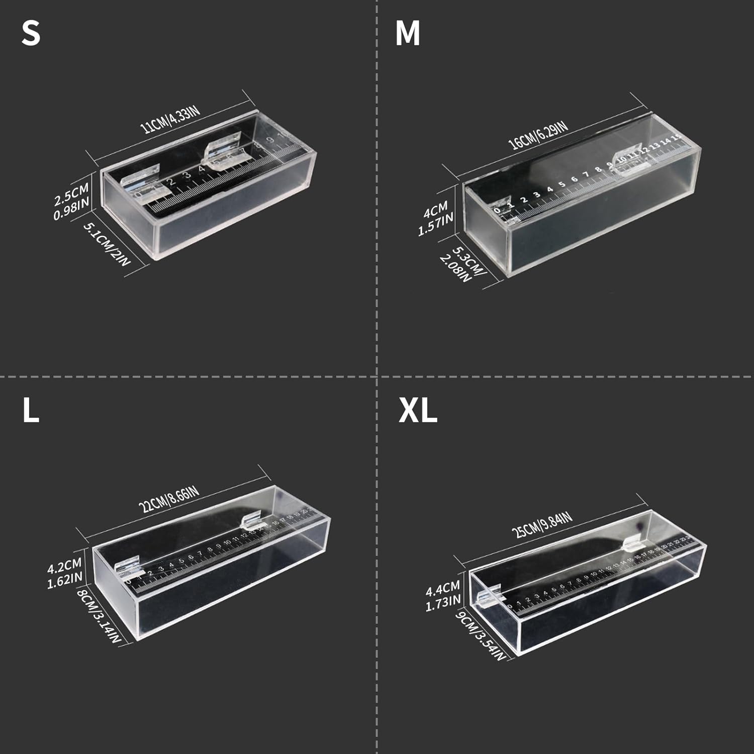 Acrylic Fish Viewing Box Multifunctional Fish Breeding Case for Aquarium and Hatchery with Clear Scale for Observation