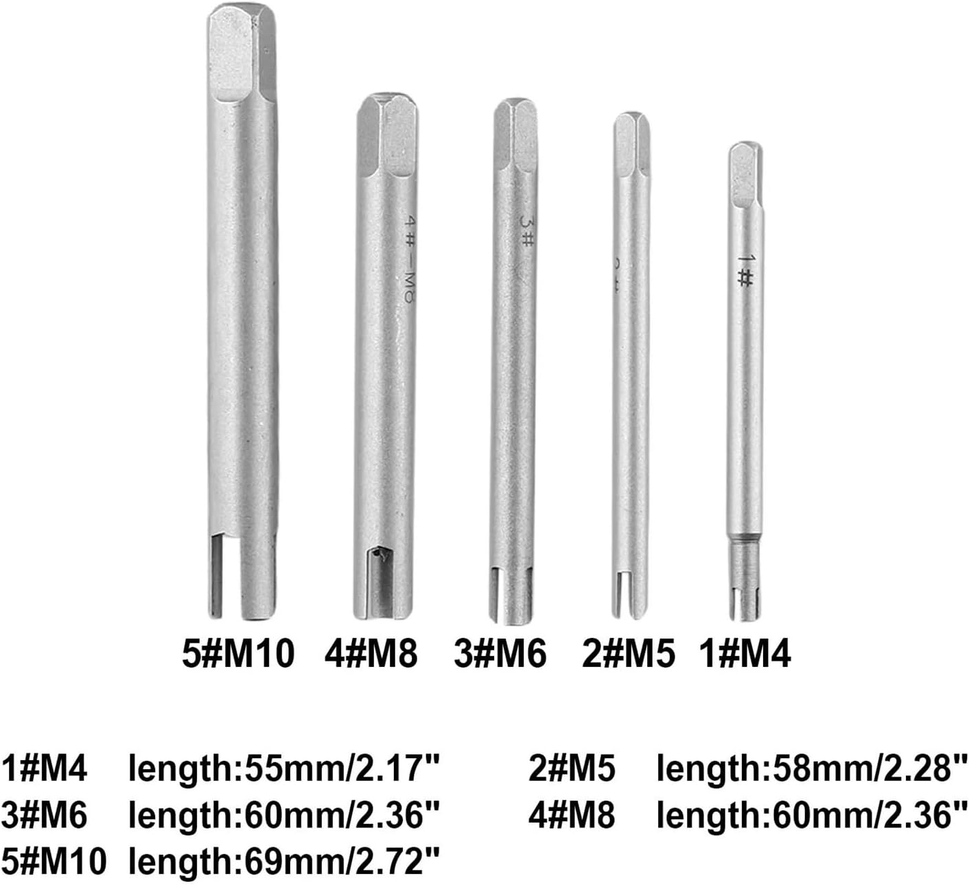 Tap extractor 5pc M4-M10 Broken Tap Extractor Alloy Steel Head Taps Remover Easy Wire Screw Tool Accessorie