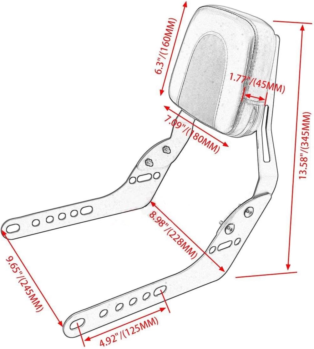 に適合する CL500 CL250 CL300 SCL500 2023 2024 バイク用バックレスト