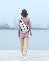 Vista 126 de Waterfly - Mochila cruzada tipo bandolera para viajes y caminatas, bolsa de pecho, Gris, talla única