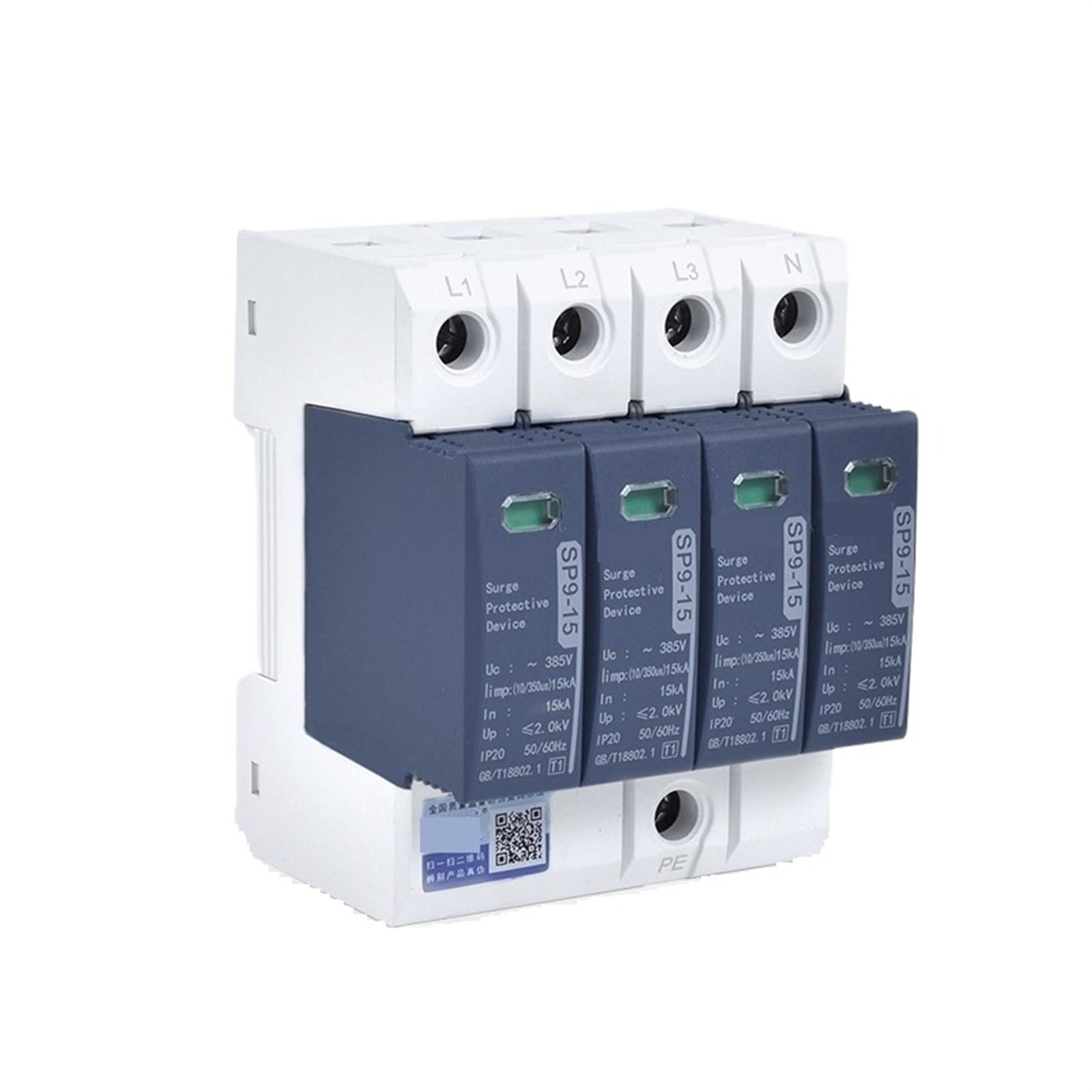 Parafoudre T1+T2 25KA haute performance électrique triphasé 385VAC