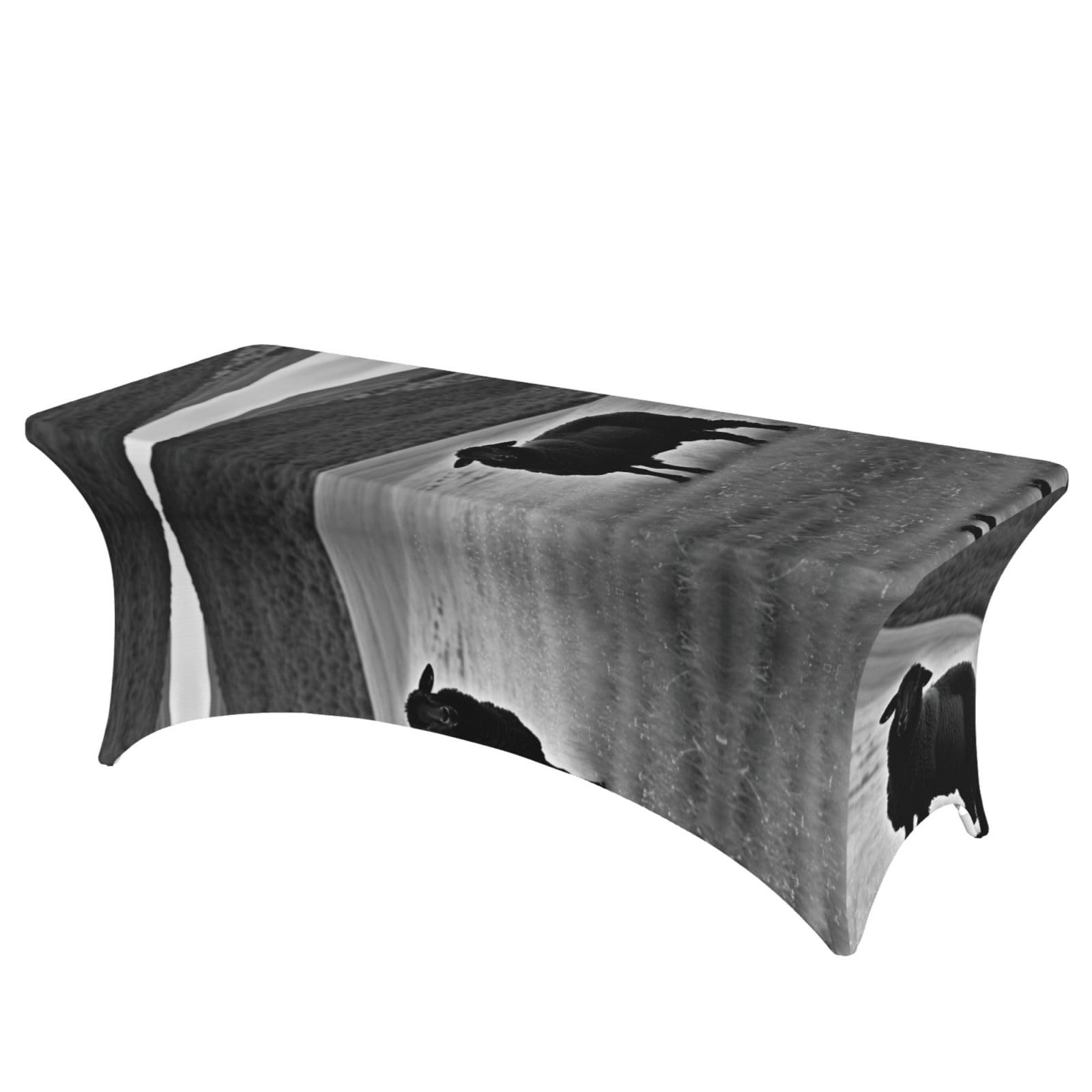 Nappe pour banquet et mariage au design mouton en tissu stretch