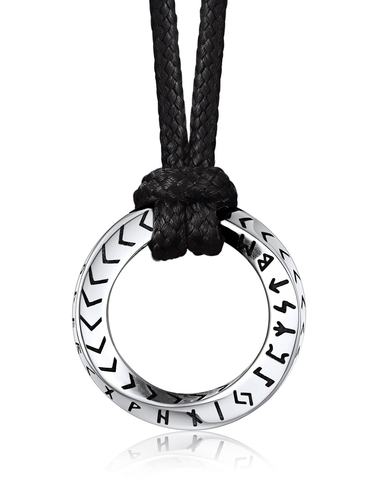 Bandmax Mens Viking Necklaces Nordic Runes Infinity Knot Charm Thor Hammer Pendants for Men Women Viking Amulet Jewelry for Gift