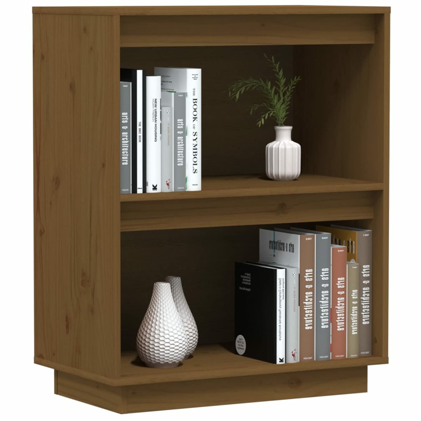 Homgoday Table console d'entrée en bois massif de pin marron miel 60 x 34 x 75 cm