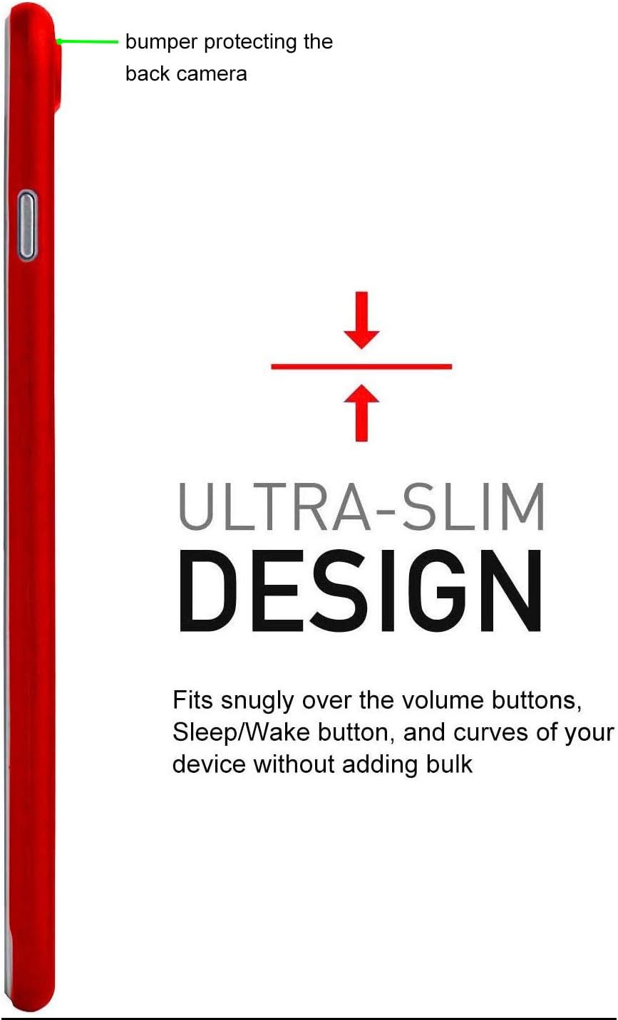 iEugen Compatible with iPhone 7/8 Case,iPhone 7 Case, iPhone 8 Case, [Ultra-Thin] & [Soft Touch] Premium TPU Protect Cover for iPhone 7/8 4.7 inch (red)