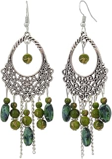 Shining Diva Fashion Latest Bohemian Oxidized Silver Earrings For Women & Girls Price In India