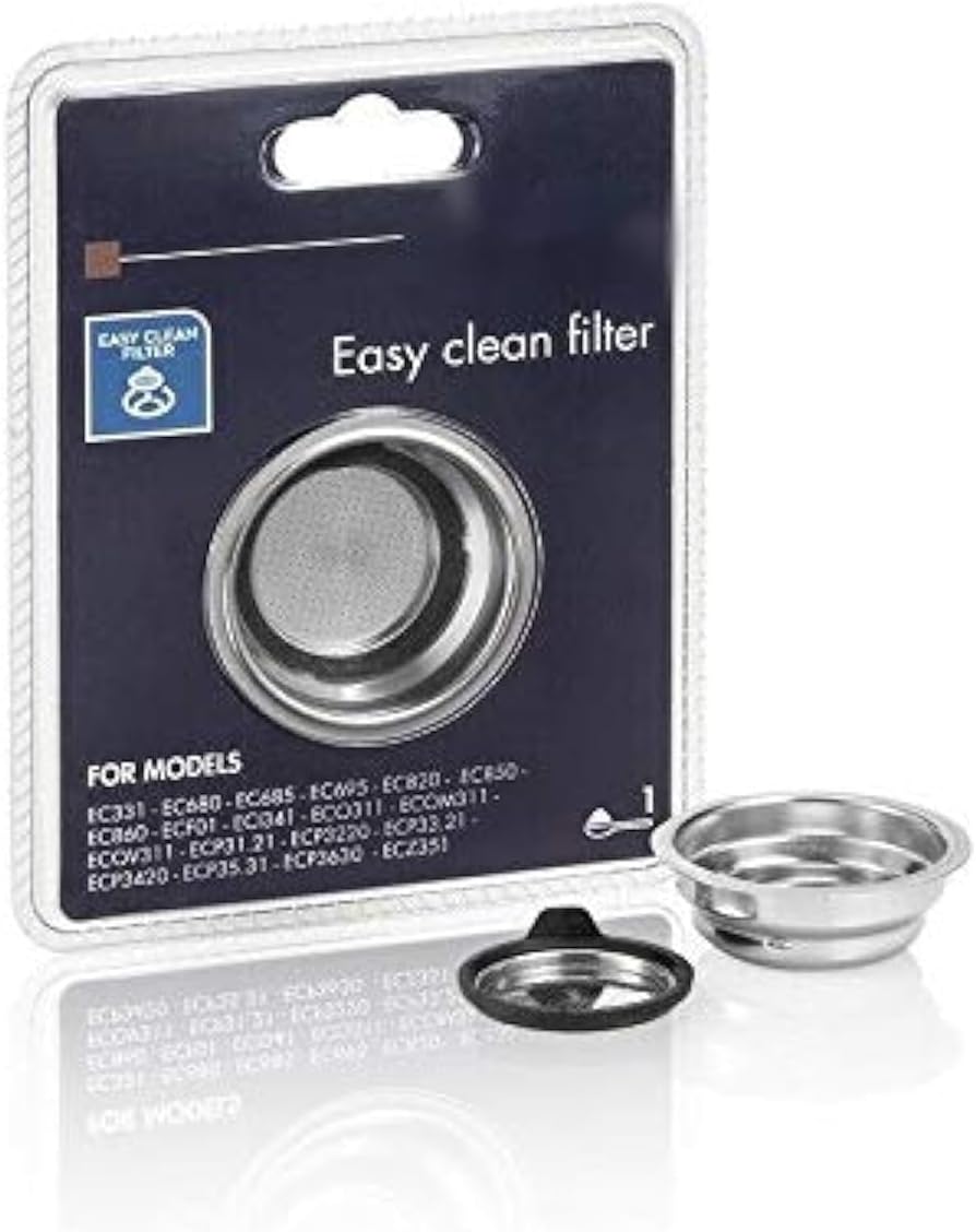Filtre 2 Tasses De'Longhi Pour Machines à Café Distinta, Dedica, Icona - Neuf, Acier Inoxydable