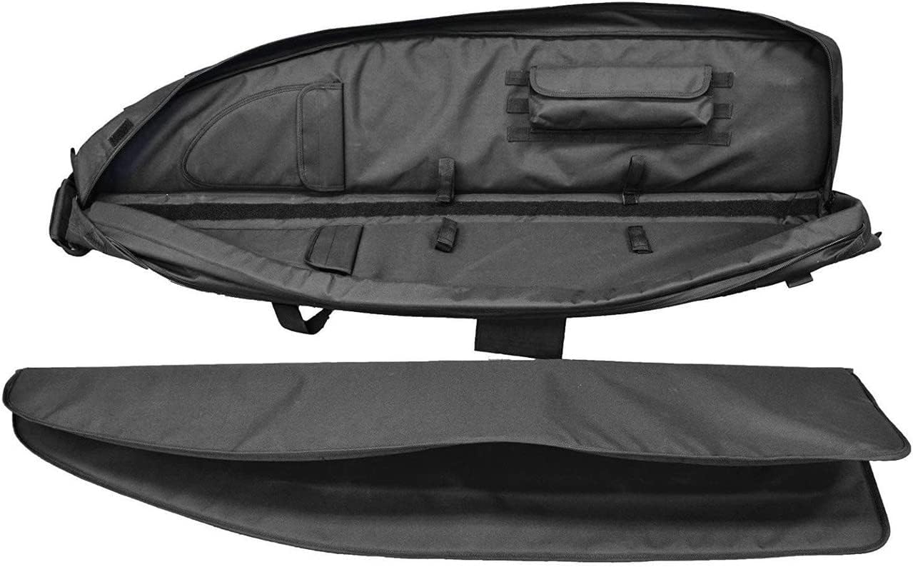 Explorer Ranger Double Possible 3 Rifles Weapon Gun Case Padded Long Tactical Carrying Military Backpack Bag YKK Zippers Storage MOLLE Pouches, Integrated 4 Pistol Cases