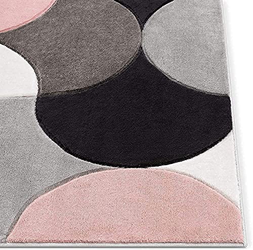 Image of Mordern Design Handmade Tufted Carpet Pure Woollen Export Quality Carpet for Living Room, Bedroom Hall [ Size 14 x 14 Round, Color Multi A5 ]