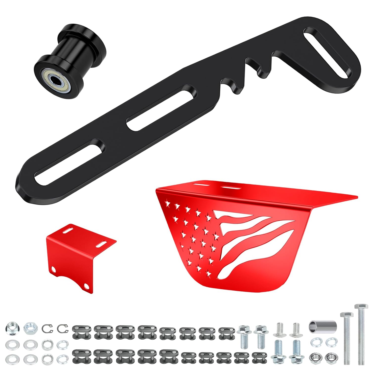 Universal Mini Bike Chain Tensioner Adjuster Bracket Clutch Cover Chain Guard Replacement for Predator 212 Coleman CT100U CC100X CT200U CT200U-EX BT200X Baja DB30 79cc 196cc 224cc Engine Parts