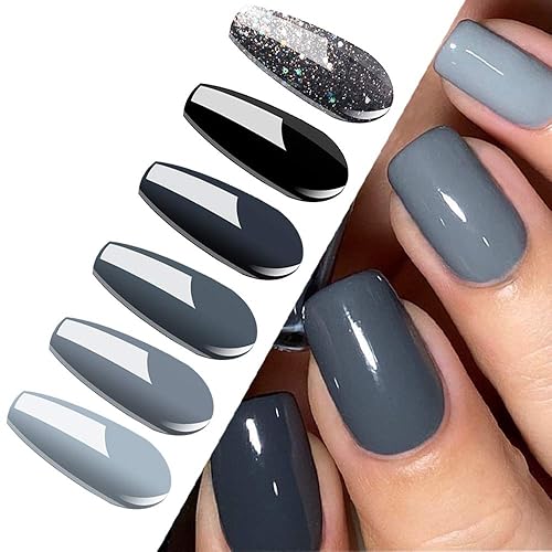 Vishine Classic Gray Serie Gel Nail Polish Set - 6