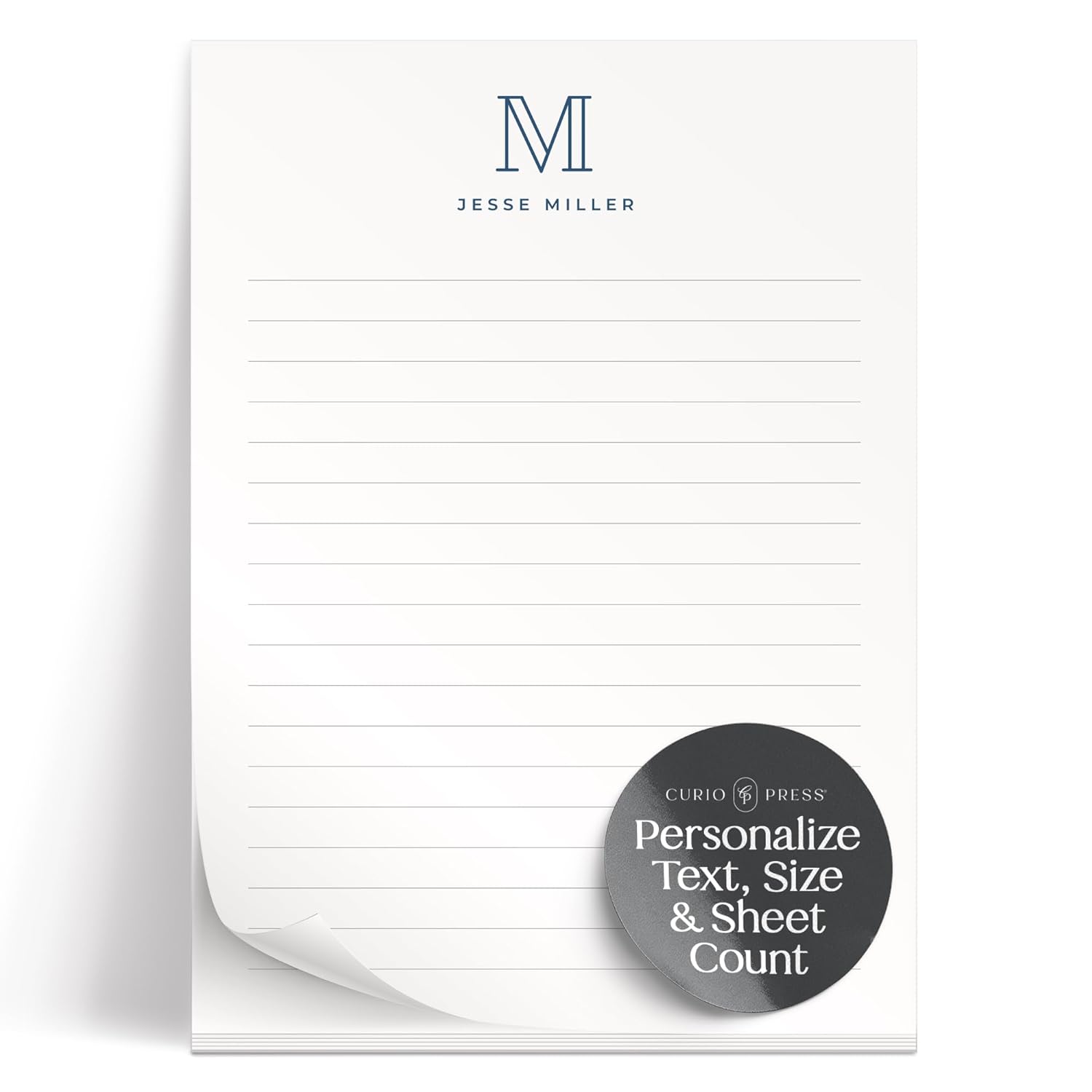 Amazon.com: Curio Press - Custom Stationary Note Pad - Personalized ...