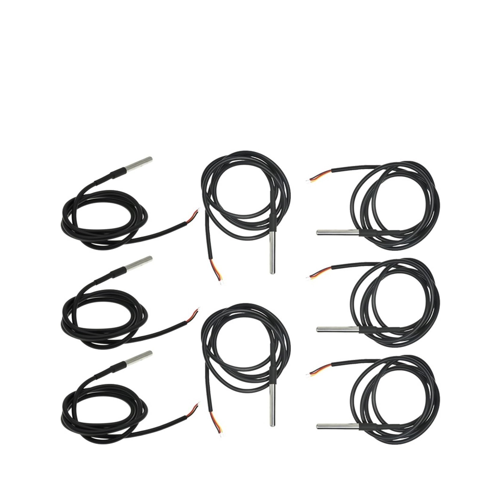 1/10PCS DS18B20 Hilo impermeable, Compatible con Arduino, Sensor de temperatura de sonda de temperatura Paquete de acero inoxidable 1/2/3/5/10 metros(5 Meter 10pcs)