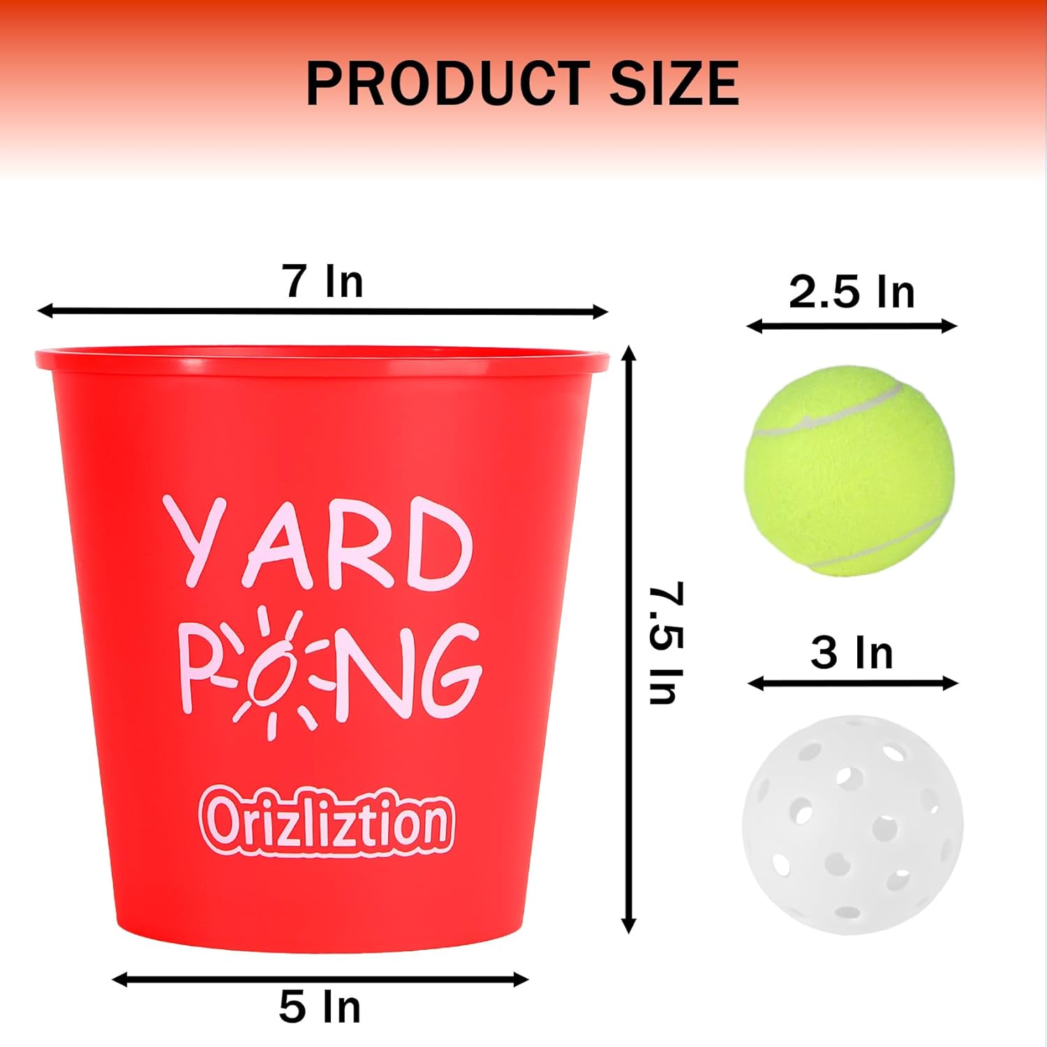 Giant Yard Pong Outdoor Game for Adults & Family, Yard Toss Throwing Game for Beach, Camping Party, Lawn Yard Game with 12 Premium Buckets & 4 Balls, Portable Durable Carry Bag