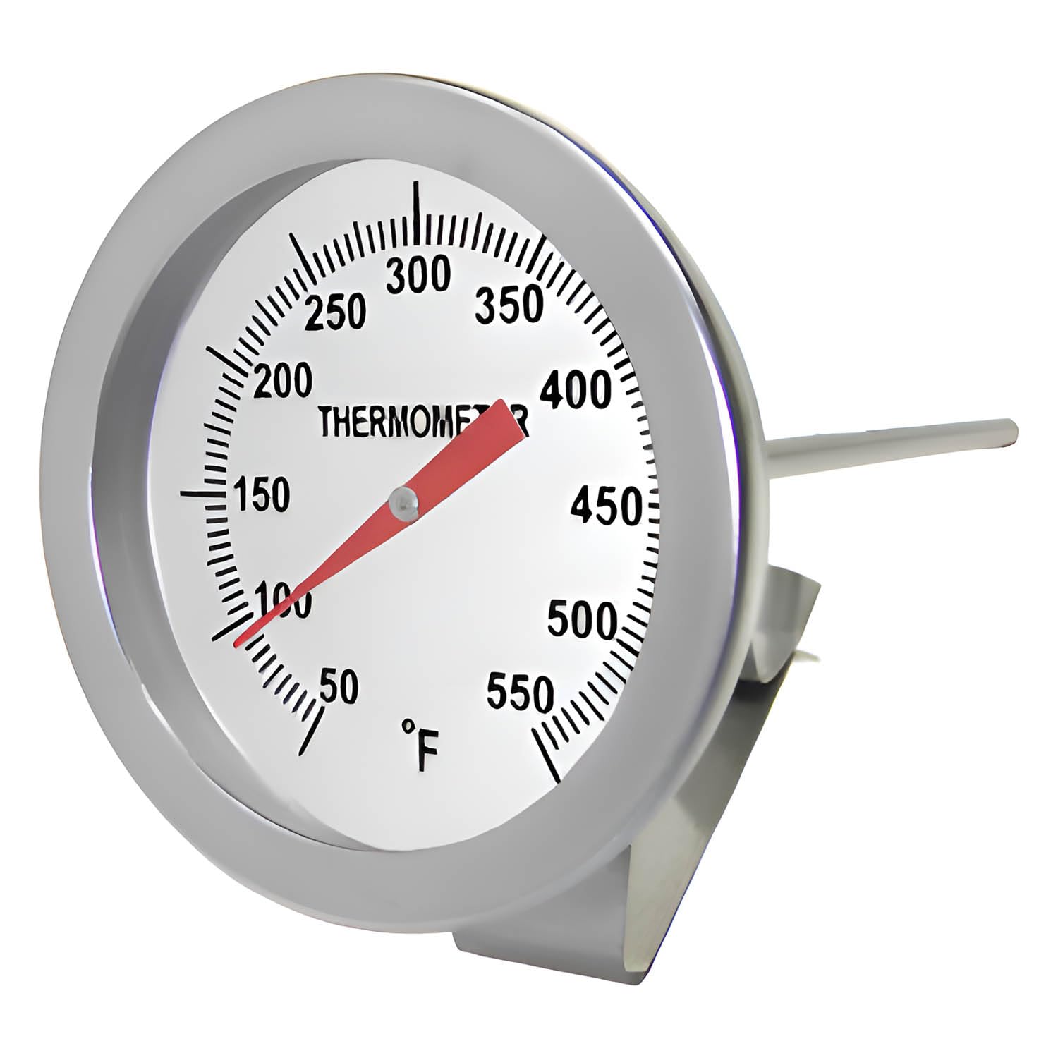 PIC Gauges B2B4-1/2-BB SS Case Bimetal Thermometer w/ Calibration Screw, 90° Back Angle Connection, 2" Dial, 4" Stem Length, -40/160° F & -40/71° C Temperature Range